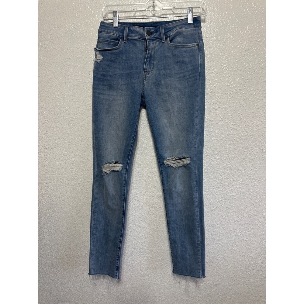 UNIQLO Jeans Women's Skinny Fit Ultra Stretch Distressed Blue Size 28